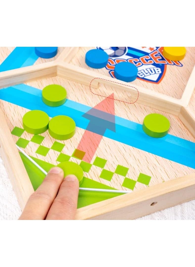 Bouncing Chess Ludo Board Game, Table Desktop Battle 2 Sides 2 in 1, Slingshot Table Hockey Party Game, Board Games Toys for Parent-Child
