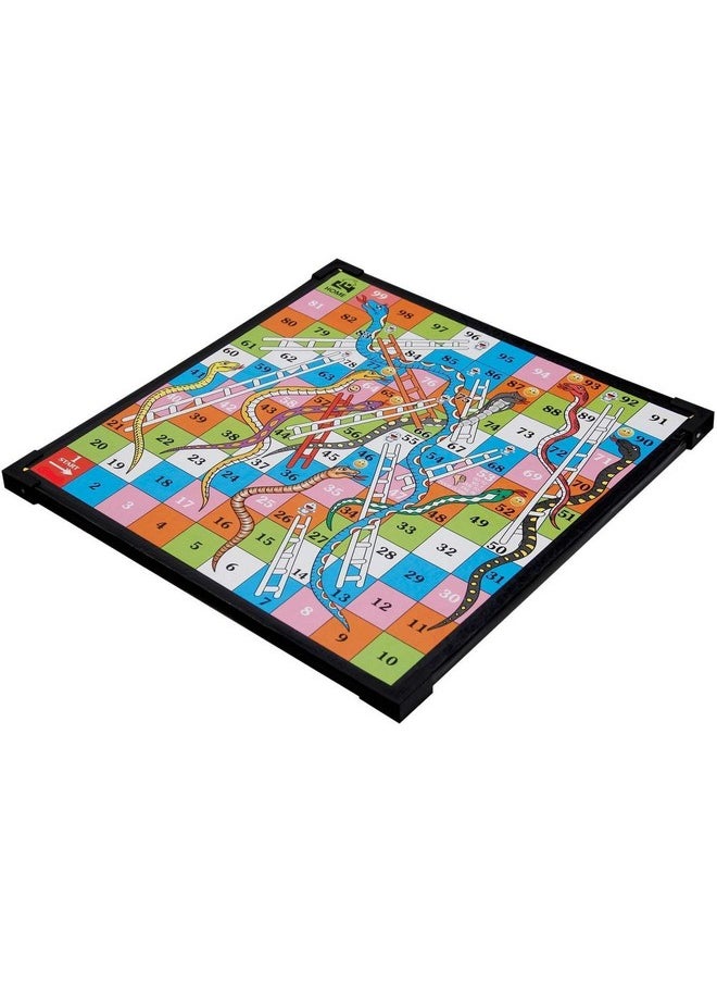 VOLATILITY Wooden Board 12-12 Ludo Snakes & Ladders (Ludo with Coins and dice)