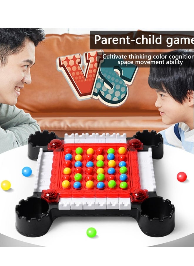Rainbow Ball Elimination Game, Strategy Board Game for 2-4 Players, Includes 40 Colorful Balls, Educational Interaction Game for Logical Thinking, Family Fun for Kids Ages 6+