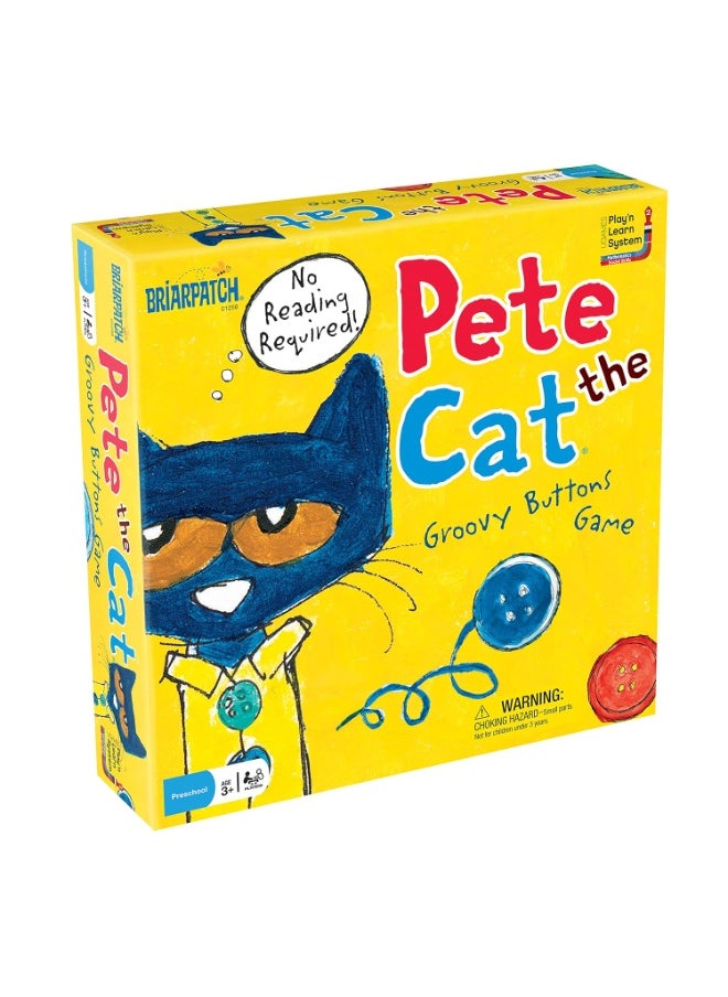 Pete the Cat Groovy Buttons Game from Briarpatch, Collect Buttons and Fill Your Jar, For Ages 3 and Up and 2 to 4 Players