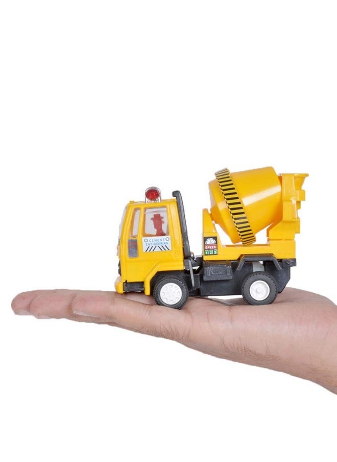 Centy Toys Plastic Pull Back Concrete Mixer, Number Of Pieces: 1, Yellow - Kids