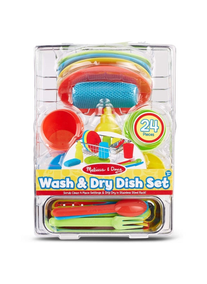 Melissa & Doug Let's Play! House Wash & Dry Dish Set