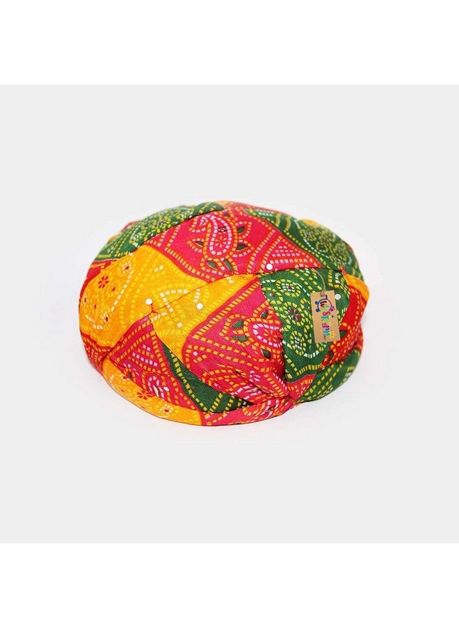 Western Era Rajasthani Traditional Pagdi Safa for Marriage Mehandi Holi Function Decoration for Kids, Men and Women (Free Size)