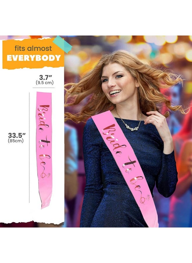 Party Propz Bride To Be Satin Sash - Pink Sash For Bride To Be Party| Bride To Be Decoration Set Combo| Bachelorette Party| Bride To Be Sachet| Bride To Be Props For Bachelorette Party, 1 Piece