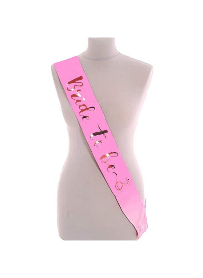 Party Propz Bride To Be Satin Sash - Pink Sash For Bride To Be Party| Bride To Be Decoration Set Combo| Bachelorette Party| Bride To Be Sachet| Bride To Be Props For Bachelorette Party, 1 Piece