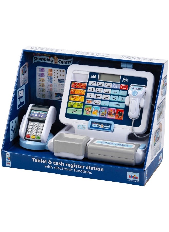 Klein Toys Tablet and Cash Register Station with Electronic Functions Playset