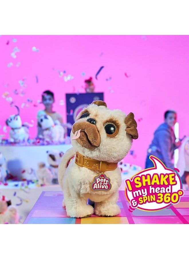 Poppy The Booty Shakin’ Pug - Interactive Dancing Plush Puppy By Zuru Robotic Realistic Soft Dog Stuffed Animal Toy For Kids, Girls