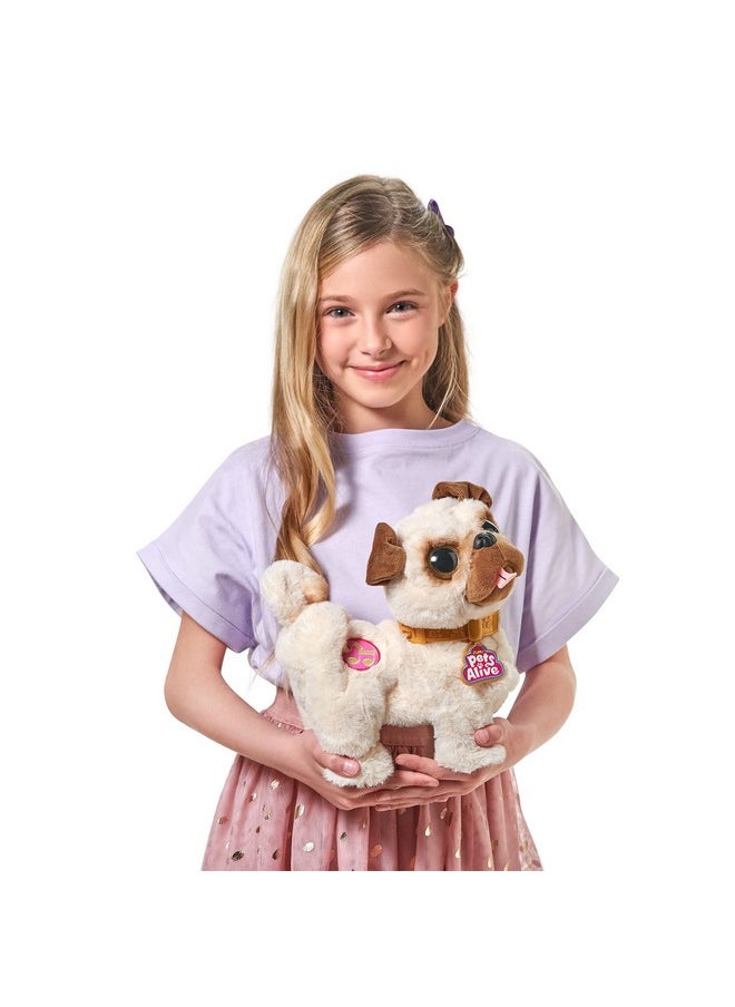 Poppy The Booty Shakin’ Pug - Interactive Dancing Plush Puppy By Zuru Robotic Realistic Soft Dog Stuffed Animal Toy For Kids, Girls