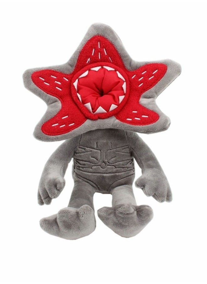 Demo Gorgon Plush Cute Cartoon Stranger Stuffed Animals Monster Horror Stranger Plushies Birthdays for Kids and Fans (Grey)