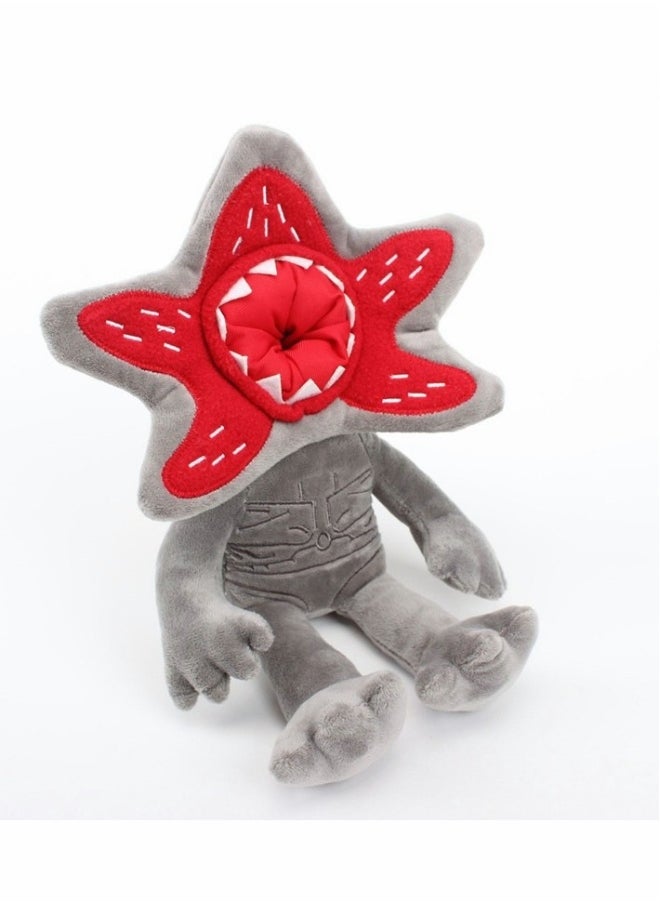 Demo Gorgon Plush Cute Cartoon Stranger Stuffed Animals Monster Horror Stranger Plushies Birthdays for Kids and Fans (Grey)