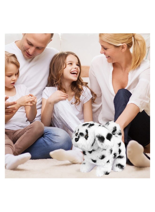 Plush Interactive Toy, Electronic Pet, Plush Golden Retriever Toy Puppy Electronic Interactive Pet Dog, Can Walking, Barking, Tail Wagging, Stretching, Companion Animal for Kids (Dalmatians)