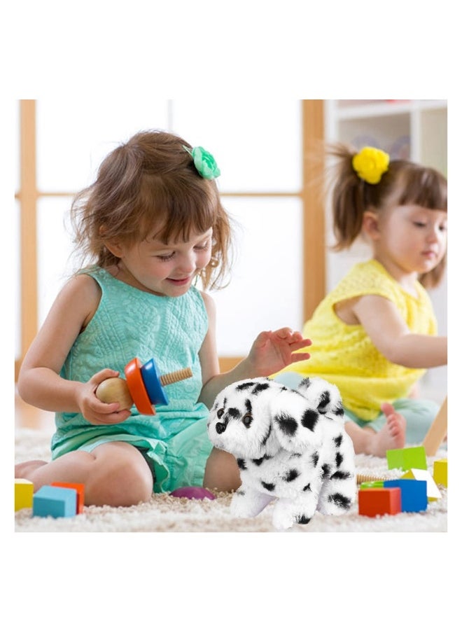 Plush Interactive Toy, Electronic Pet, Plush Golden Retriever Toy Puppy Electronic Interactive Pet Dog, Can Walking, Barking, Tail Wagging, Stretching, Companion Animal for Kids (Dalmatians)