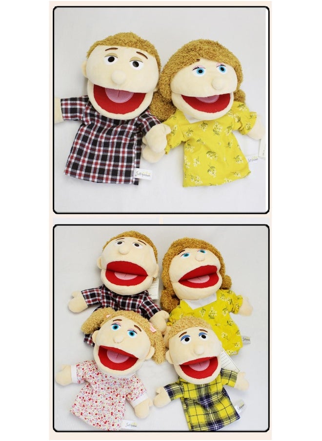 6 Pcs Family Children's Puzzle Plush Toy Doll Kindergarten Storytelling Hand Puppet
