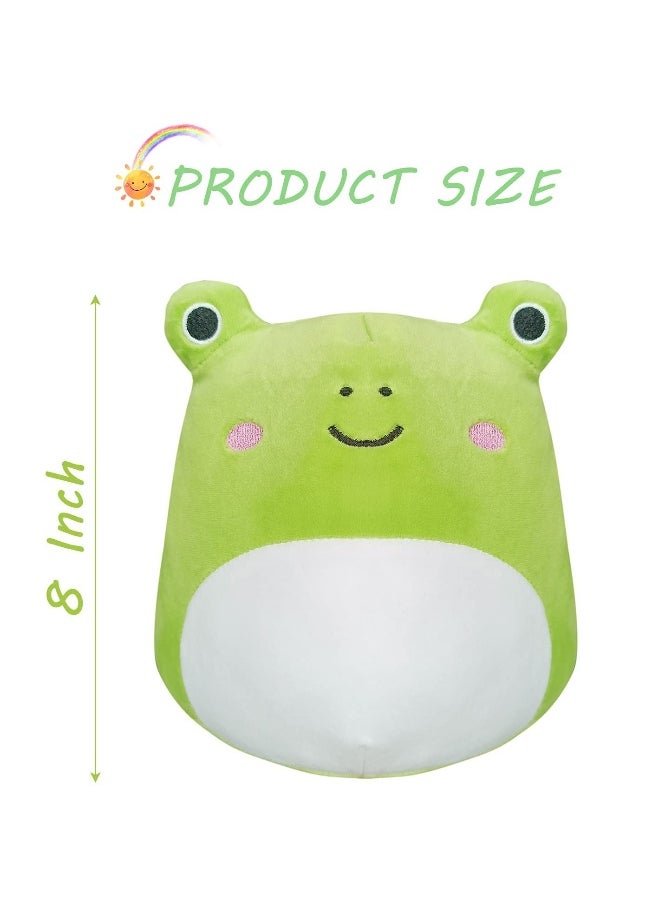 Cute Frog Plush Pillows, 8 Inch Animals Cute Frog Stuffed Pillow, Super Soft and Comfortable Plush Toy Birthday Decor Suitable for Boys Girls