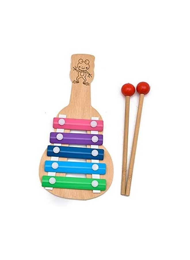 Toodles Learnings Craft Guitar Shaped Xylophone, Musical Toy for Kids: - Perfect for Mini Musicians