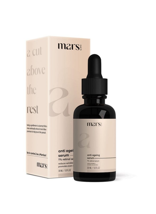 Anti Aging Serum With 1% Retinol Face Serum | Night Serum With Vitamin C, Niacinamide & Hyaluronic Acid To Reduce Fine Lines & Wrinkles | For Women | Beginner Friendly | 30 Ml