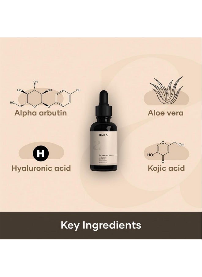 2% Alpha Arbutin & 0.3% Kojic Acid Serum | Dark Spot Remover With Hyaluronic Acid - Targets Blemishes, Acne Marks, And Tanning - 30Ml | Suitable For All Skin Types