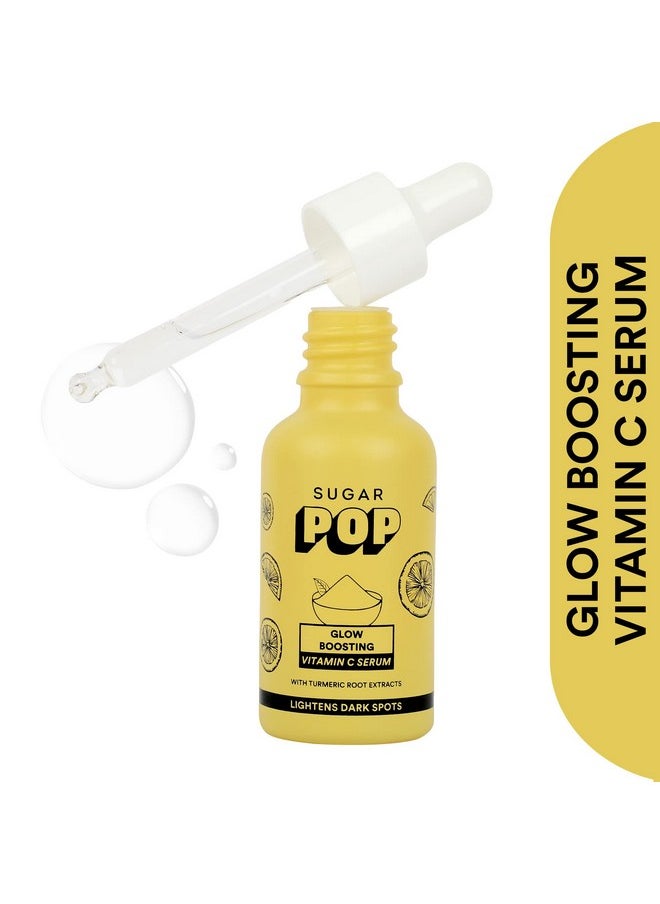 Glow Boosting Vitamin C Serum - Infused With Glycolic Acid & Turmeric Root Extracts To Keep Skin Soft & Bright L Non-Greasy & Lightweight L Removes Tan | Fades Spots L Face Serum For Women
