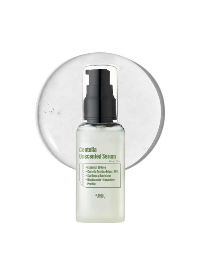 PURITO Centella Unscented Serum, for All Skin Types, Ampoule, Soothing, Calming, Facial Serum for face, Vegan & Cruelty-Free, Korean Skin Care, 60ml 2fl.oz
