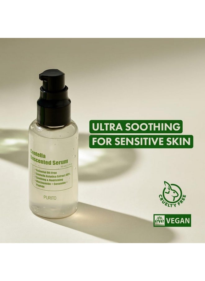 PURITO Centella Unscented Serum, for All Skin Types, Ampoule, Soothing, Calming, Facial Serum for face, Vegan & Cruelty-Free, Korean Skin Care, 60ml 2fl.oz