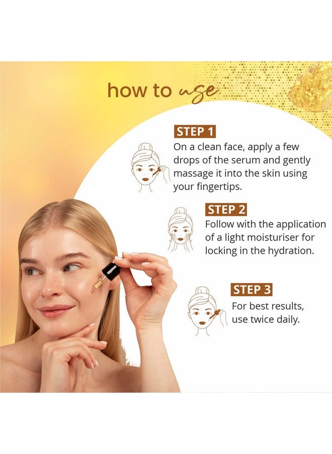 Gold Radiance Anti Ageing & Brightening Face Serum For Golden Glow Naturally Natural & Ayurvedic Formula Chemical Free Cruelty Free Suitable For All Skin Types 50 Ml Pack Of 3