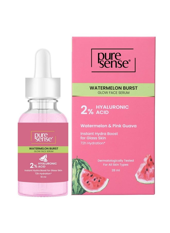 2% Hyaluronic Acid Watermelon Burst Glow Face Serum For Intense Hydration For Women 10Ml