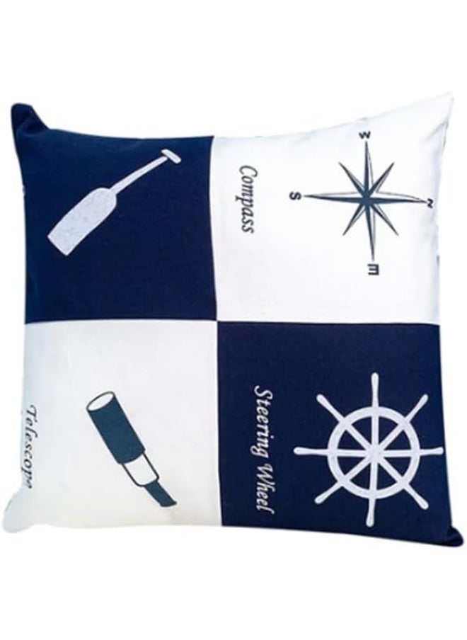 Fish Shaped Cotton and Linen Pillow Nautical Theme Cushions Lifebuoy Sailboat, Anchor, Rope Heart, Pentagram Mediterranean Style Nursery Stuffed Animal Pillow Coastal Throw Pillows