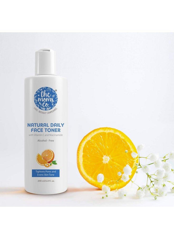 . Natural Daily Vitamin C Face Toner L Enriched With Niacinamide, Green Tea & Aloe Vera | Alcohol-Free Formula | Tightens Pores, Evens Skin Tone, Hydrates Skin, Maintains Ph Balance (200Ml)