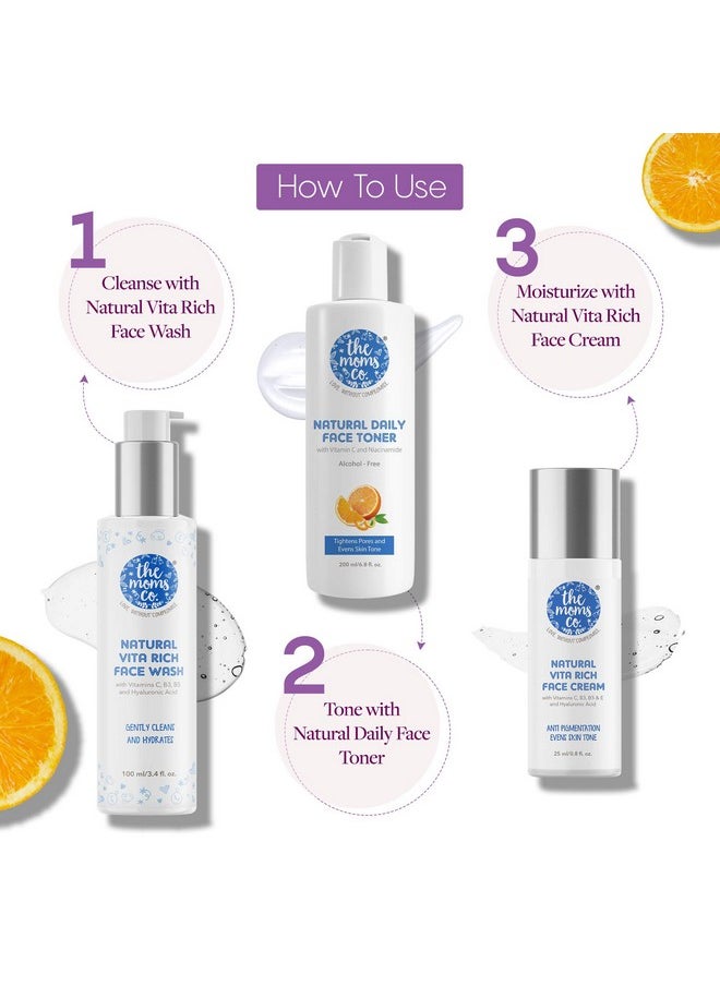 . Natural Daily Vitamin C Face Toner L Enriched With Niacinamide, Green Tea & Aloe Vera | Alcohol-Free Formula | Tightens Pores, Evens Skin Tone, Hydrates Skin, Maintains Ph Balance (200Ml)