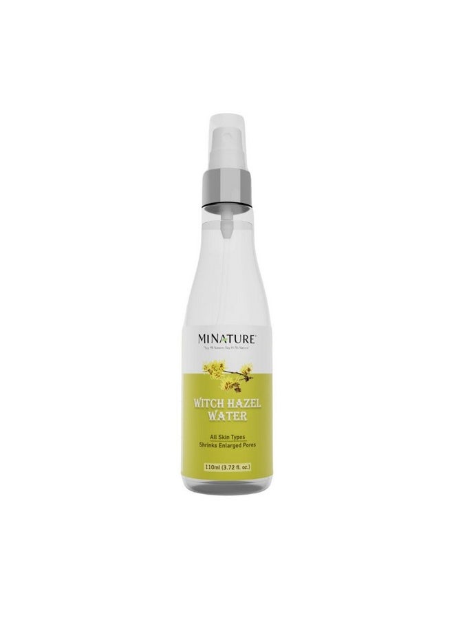 Mi Nature Witch Hazel Water |Pure & Natural | Natural Toner | All Skin Type|Cruelty Free |Chemical Free|Made In India| 110Ml (3.72 Fl. Oz.)| Real Essence Of Steam-Distilled Witch Hazel|