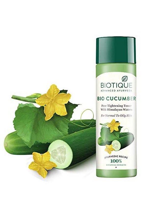 Cucumber Pore Tightening Toner| Ayurvedic And Organically Pure| Maintains Skin'S Natural Ph |100% Botanical Extracts| Suitable For Normal & Oily Skin Types| 120Ml, Pack Of 1