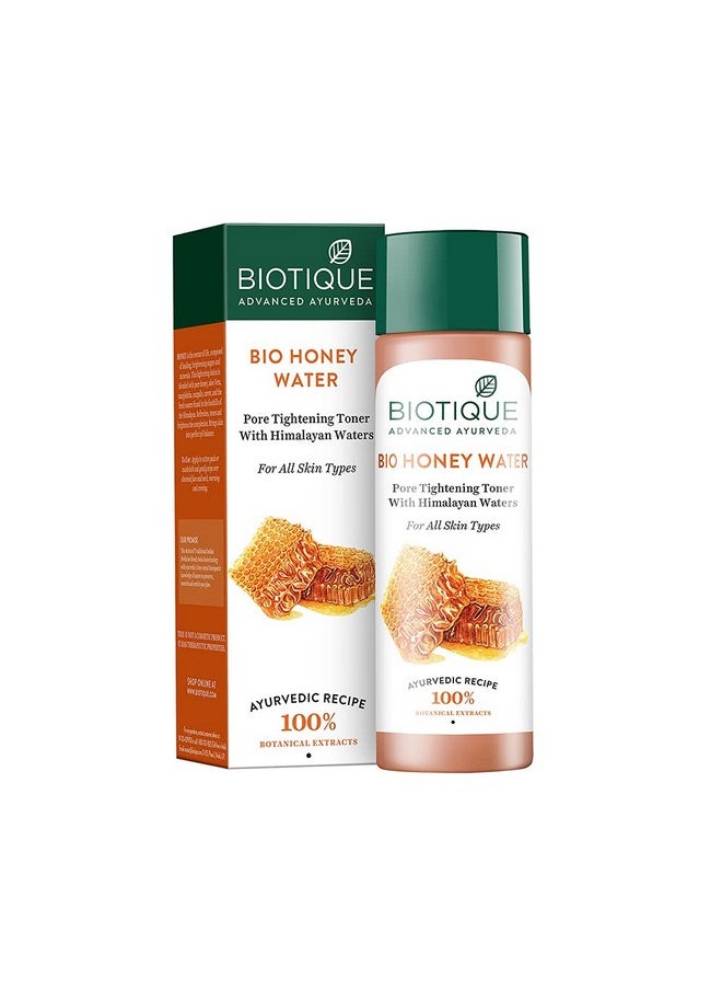 Honey Water Pore Tightening Brightening Toner With Himalayan Waters|Maintains Ph Balance|Moisturized And Hydrated Skin|100% Botanical Extracts|Suitable For All Skin Types|120Ml,Pack Of 1