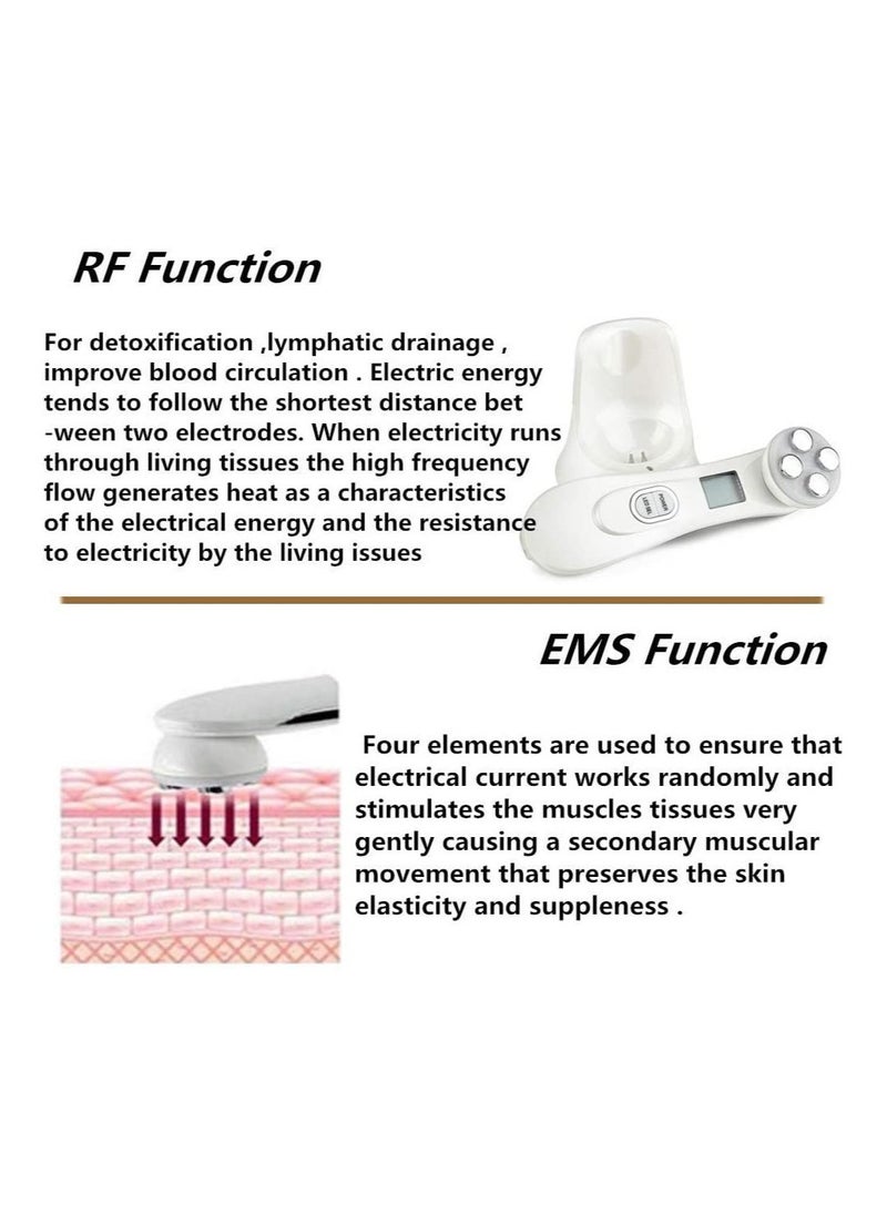 5 in 1 Face Lift Device Skin Tightening RF Machine For Wrinkle Removal Plus Glow Serum Propolis + Niacinamide - 30ml