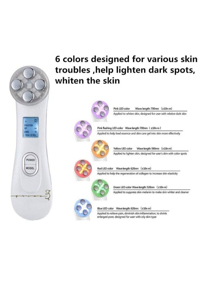 5 in 1 Face Lift Device Skin Tightening RF Machine For Wrinkle Removal Plus Glow Serum Propolis + Niacinamide - 30ml