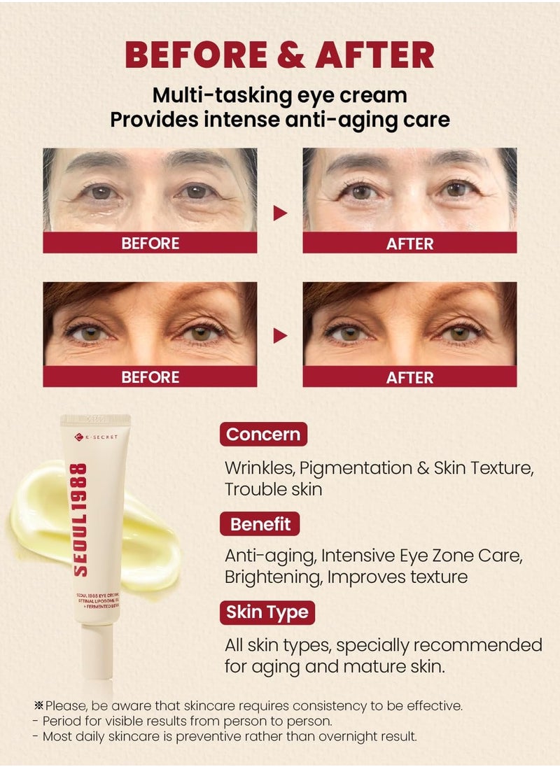 SEOUL 1988 Eye Cream : Retinal Liposome 4% + Fermented Bean