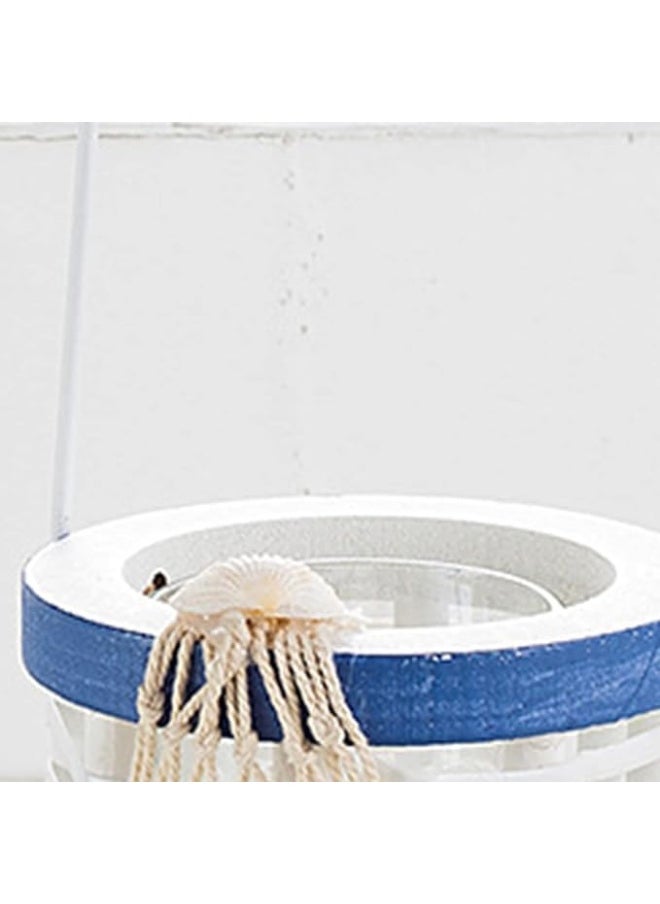 FAB D'COR Nautical Tealight Candle Holder, Sea Tealight Holder Center Glass (1 pcs) 4 Design (Design 1)