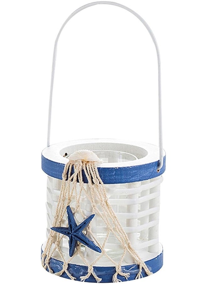 FAB D'COR Nautical Tealight Candle Holder, Sea Tealight Holder Center Glass (1 pcs) 4 Design (Design 2)