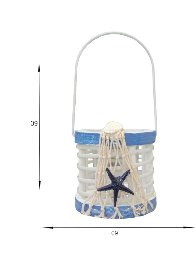 FAB D'COR Nautical Tealight Candle Holder, Sea Tealight Holder Center Glass (1 pcs) 4 Design (Design 2)