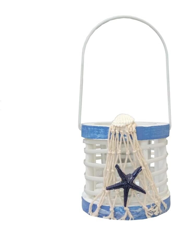 FAB D'COR Nautical Tealight Candle Holder, Sea Tealight Holder Center Glass (1 pcs) 4 Design (Design 2)