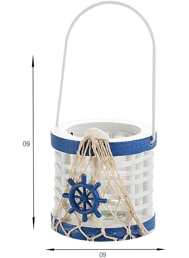 FAB D'COR Nautical Tealight Candle Holder, Sea Tealight Holder Center Glass (1 pcs) 4 Design (Design 3)