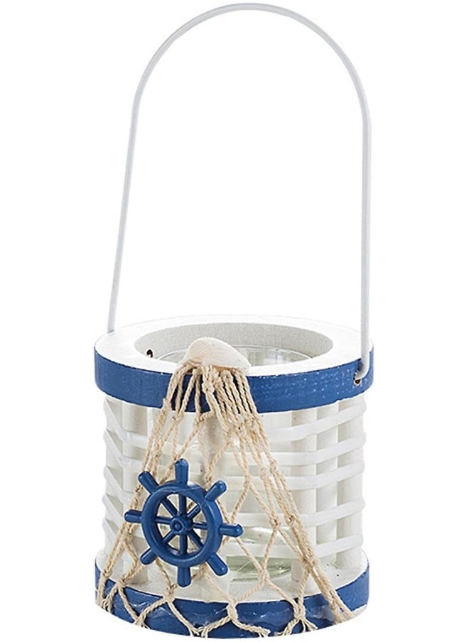 FAB D'COR Nautical Tealight Candle Holder, Sea Tealight Holder Center Glass (1 pcs) 4 Design (Design 3)