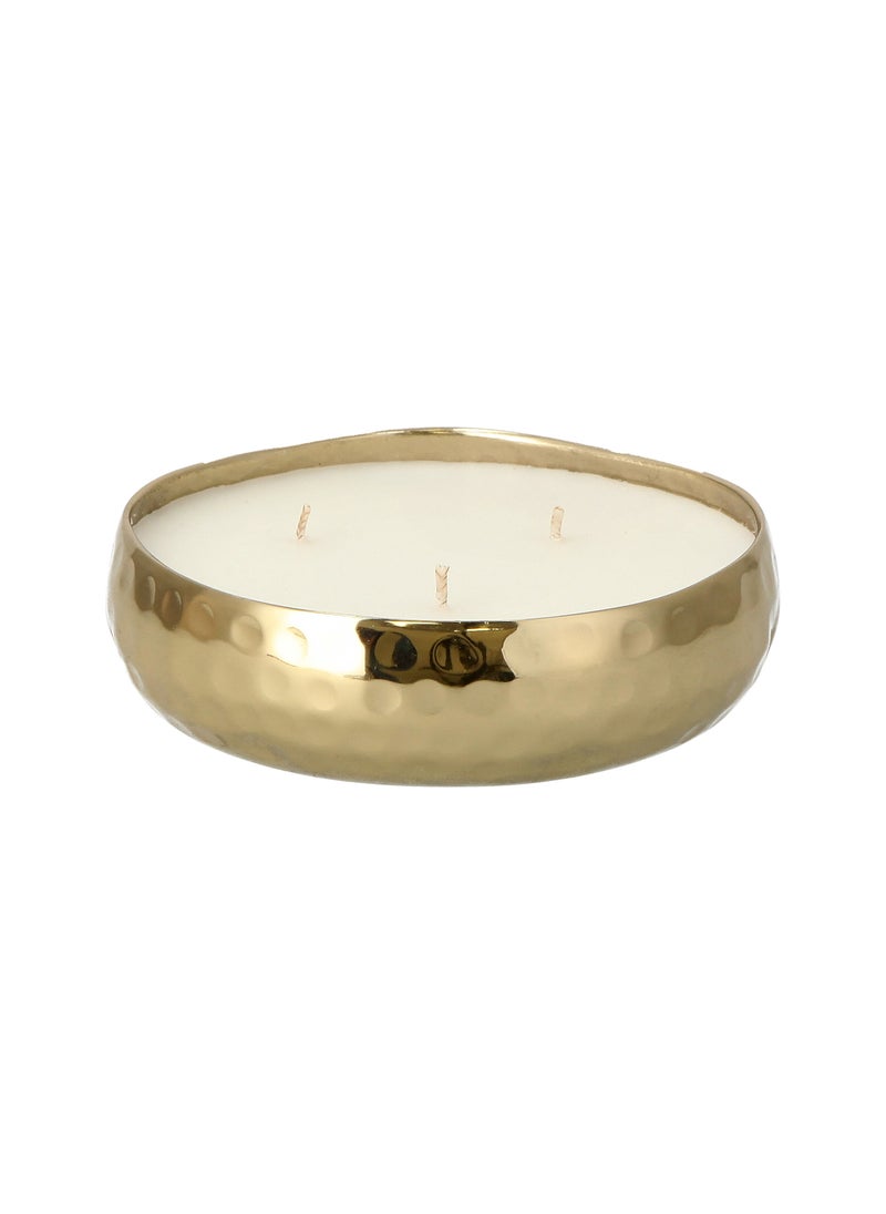 Candle Tray Hammered Gold