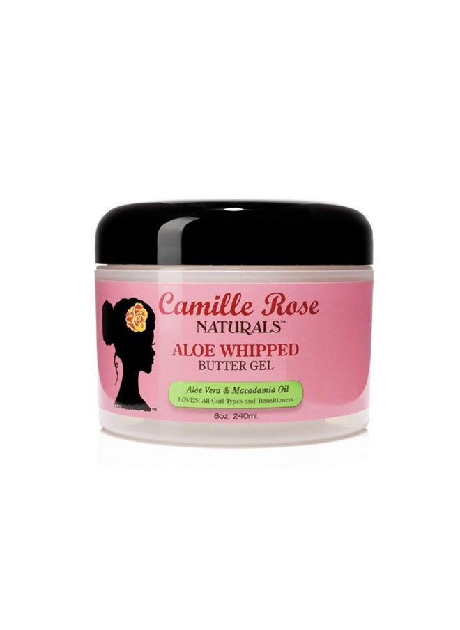 Camille Rose Aloe Whipped Butter Hair Styling Gel, with Aloe Vera and Macadamia Oil for Moisture and Light Hold, for All Hair Types 8 oz