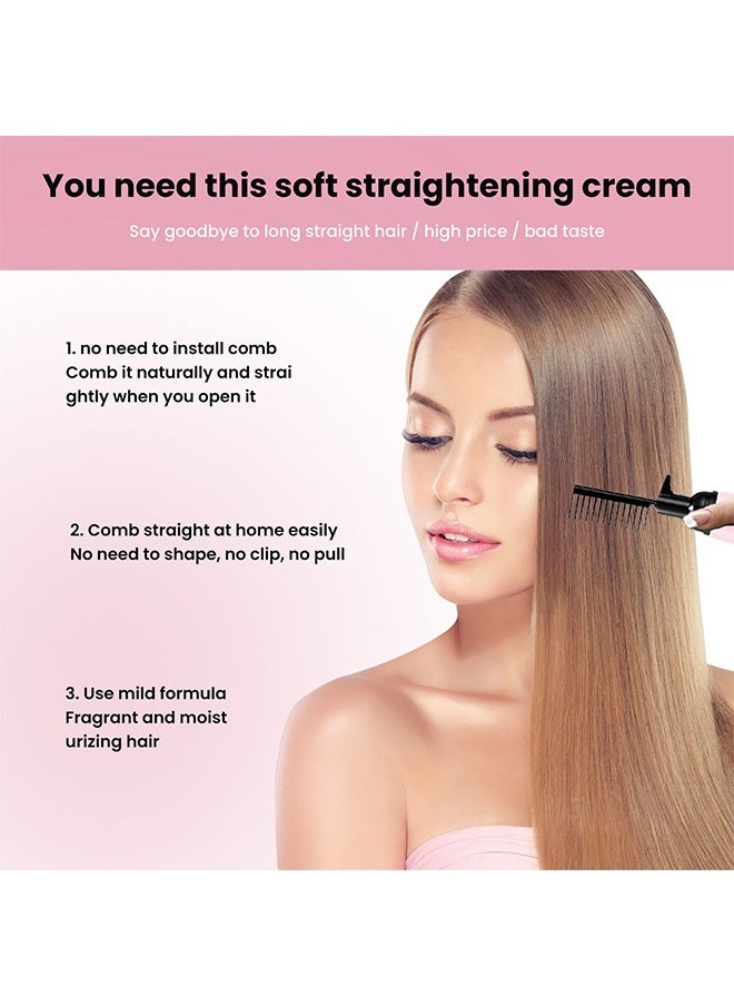 3-Second Treatment for Smooth, Nourishing Hair - (150ml) 2023 New Straightening Cream with Comb, Effective in Just 3 Seconds for Dry Hair