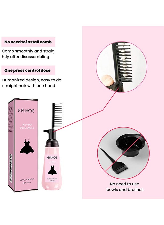 3-Second Treatment for Smooth, Nourishing Hair - (150ml) 2023 New Straightening Cream with Comb, Effective in Just 3 Seconds for Dry Hair