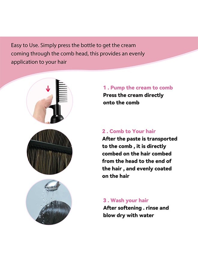 3-Second Treatment for Smooth, Nourishing Hair - (150ml) 2023 New Straightening Cream with Comb, Effective in Just 3 Seconds for Dry Hair