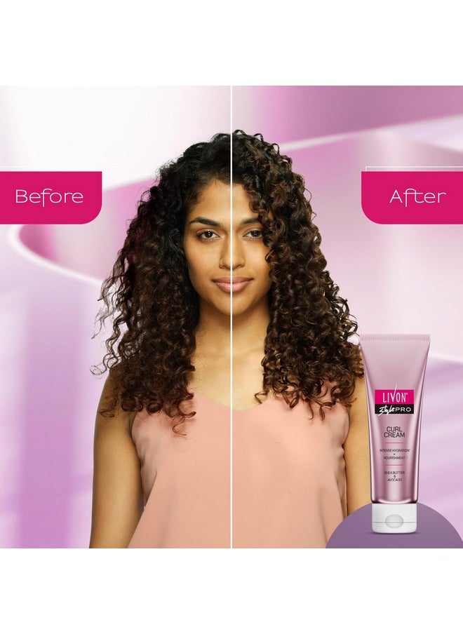 Style Pro Curl Cream For Curly Coily & Wavy Hair | | Curl Defining Cream For Intense Hydration & Nourishment | Leave In Cream With Shea Butter & Avocado | 100Ml
