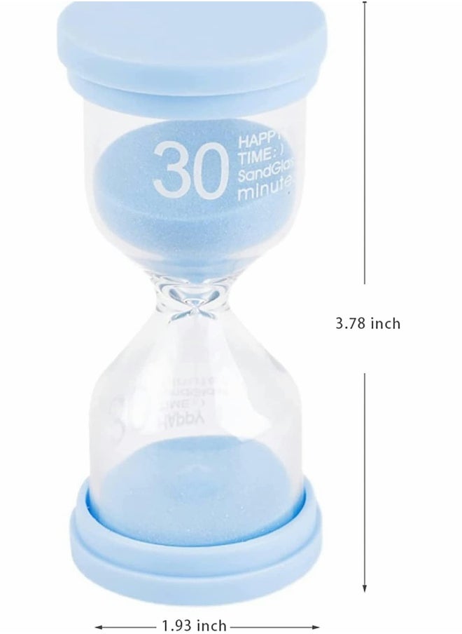 Sand Timer, Colorful Hourglass Sandglass Timer Toothbrush Timer 5mins, 10mins, 15mins, 30mins Sand Clock Timer for Kids Office Kitchen Games Toothbrush Classroom Home (Pack of 4)