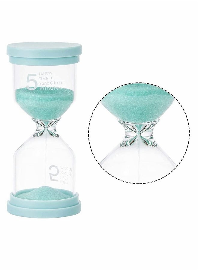 Sand Timer, Colorful Hourglass Sandglass Timer Toothbrush Timer 5mins, 10mins, 15mins, 30mins Sand Clock Timer for Kids Office Kitchen Games Toothbrush Classroom Home (Pack of 4)