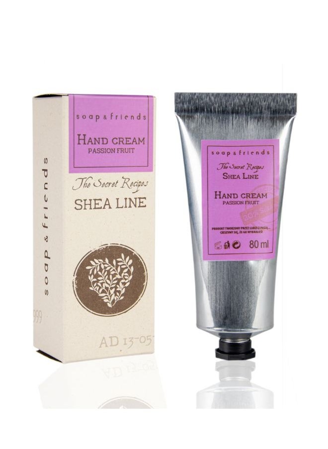 Soap&Friends Passionfruit Hand Cream 80ml – Tropical Moisturizer with 20% Organic Shea Butter – Natural, Cruelty-Free Hand Cream